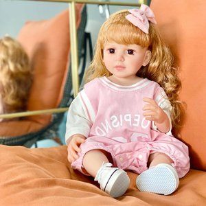 Reborn Baby Dolls Girls 22 inch Realistic Newborn Girls Doll  for Kids Age 3+